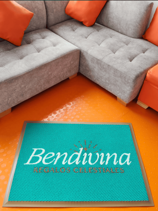 Tapete atrapahumedad con logo — absorbe agua y evita resbalones