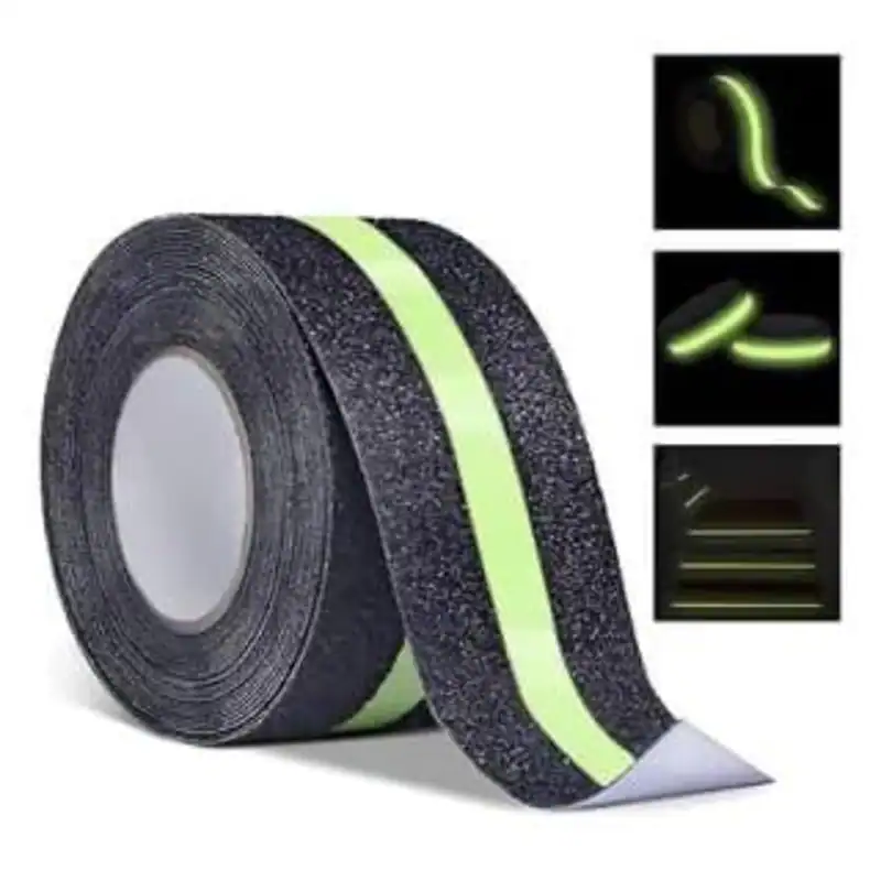 Cinta antideslizante fotoluminiscente adhesiva escaleras