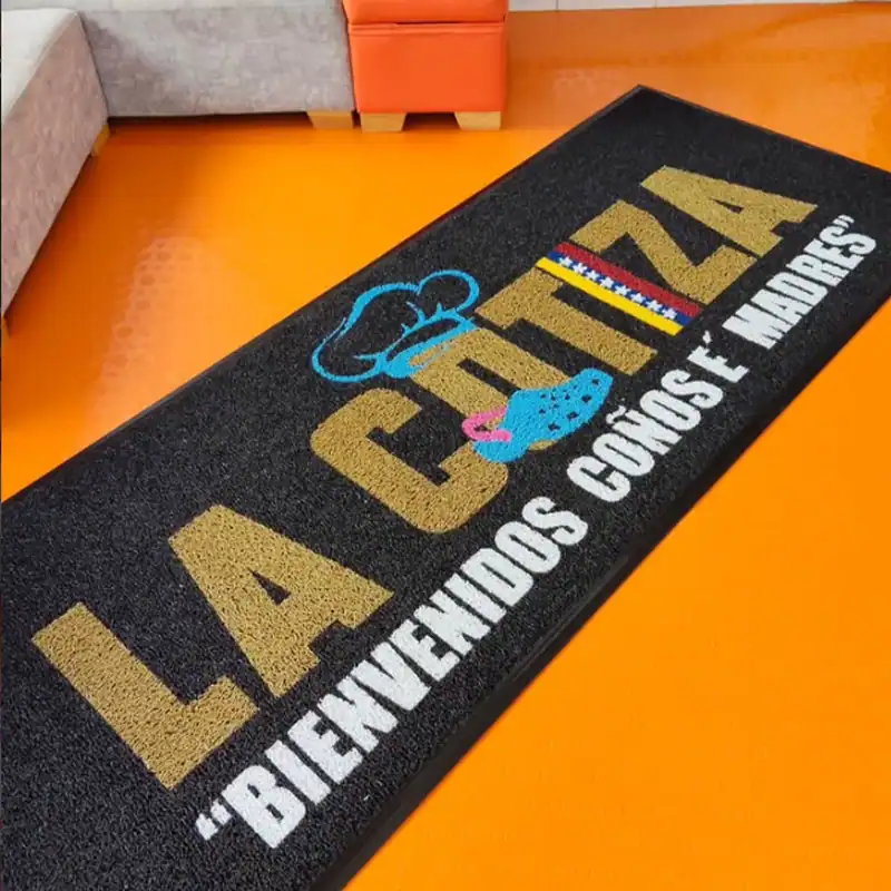 Tapete publicitario con logo para Táchira Venezuela — atrapamugre y caucho felpudo