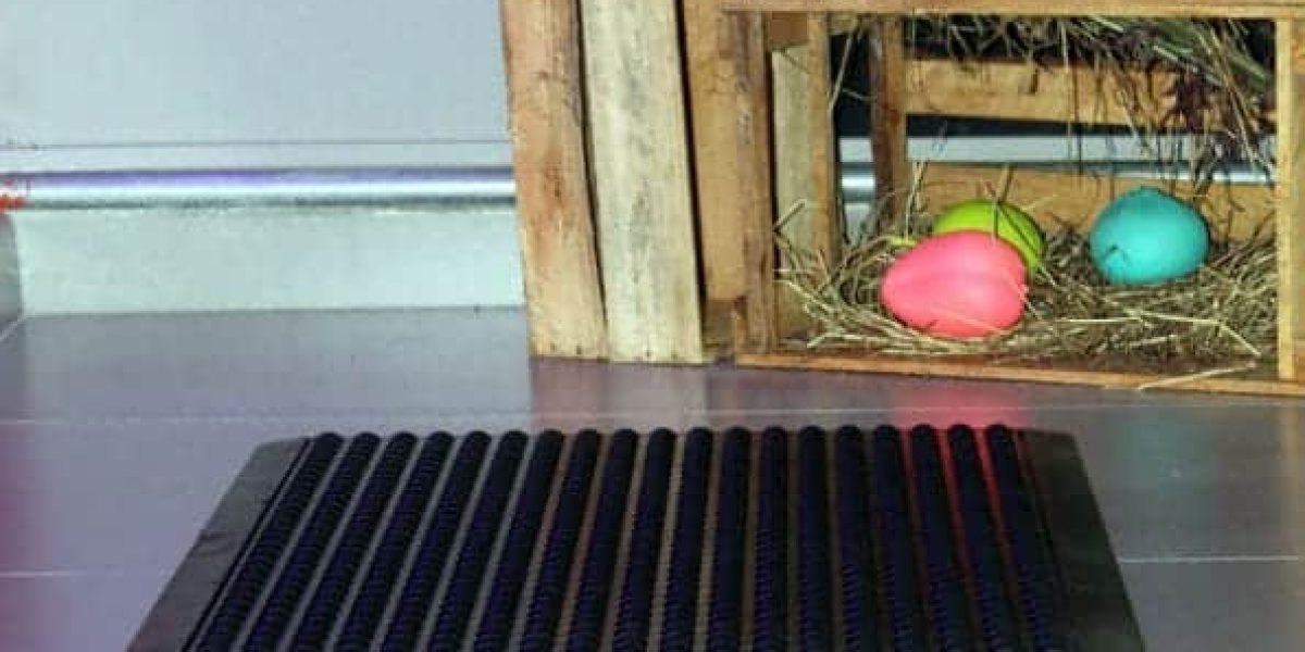 Tapetes antifatiga de goma para reducir fatiga en pies y piernas.